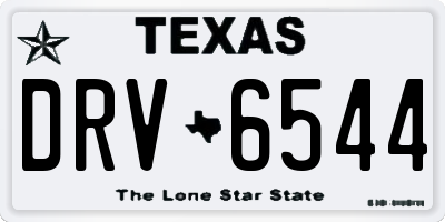 TX license plate DRV6544