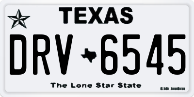 TX license plate DRV6545