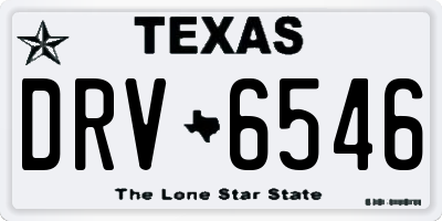 TX license plate DRV6546