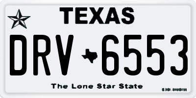 TX license plate DRV6553