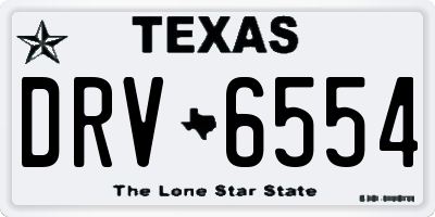 TX license plate DRV6554