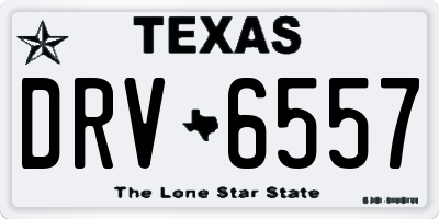 TX license plate DRV6557