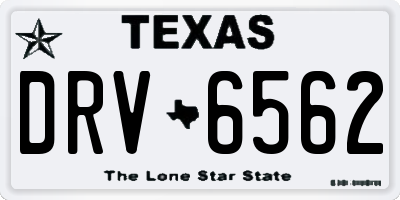 TX license plate DRV6562