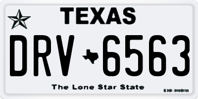 TX license plate DRV6563