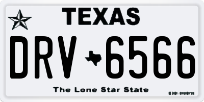 TX license plate DRV6566