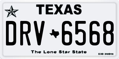 TX license plate DRV6568