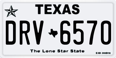 TX license plate DRV6570