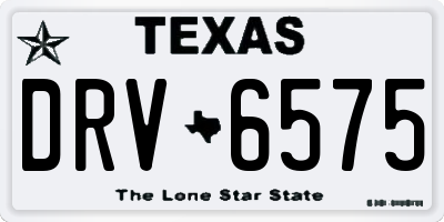 TX license plate DRV6575