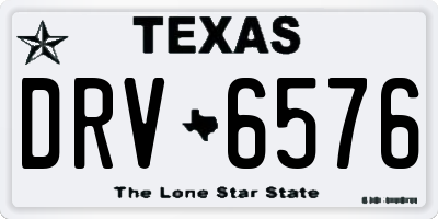 TX license plate DRV6576