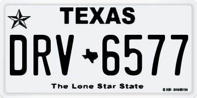 TX license plate DRV6577