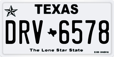 TX license plate DRV6578