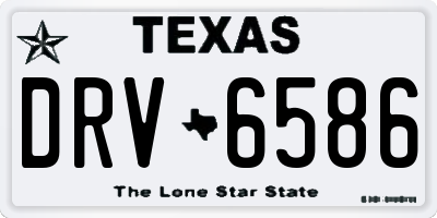 TX license plate DRV6586
