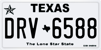 TX license plate DRV6588