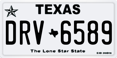 TX license plate DRV6589
