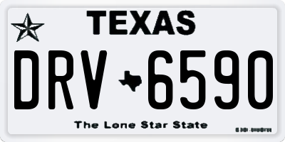 TX license plate DRV6590