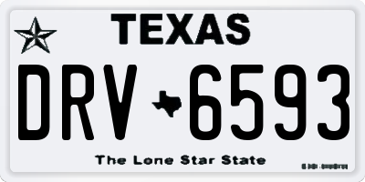 TX license plate DRV6593