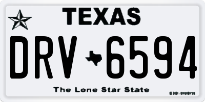 TX license plate DRV6594