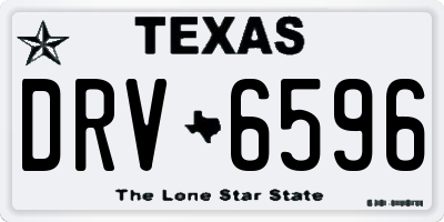 TX license plate DRV6596