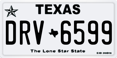 TX license plate DRV6599
