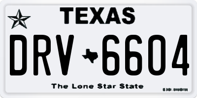 TX license plate DRV6604