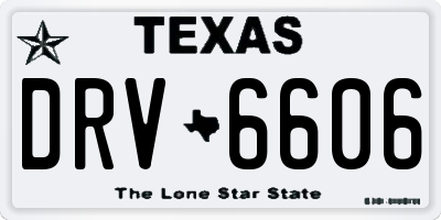 TX license plate DRV6606