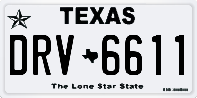 TX license plate DRV6611