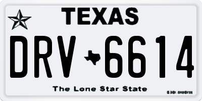 TX license plate DRV6614