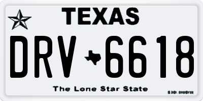 TX license plate DRV6618