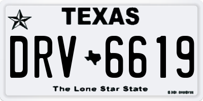 TX license plate DRV6619