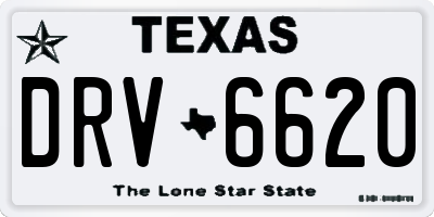 TX license plate DRV6620