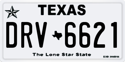 TX license plate DRV6621