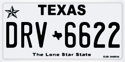 TX license plate DRV6622