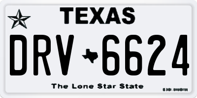 TX license plate DRV6624