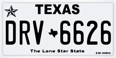 TX license plate DRV6626