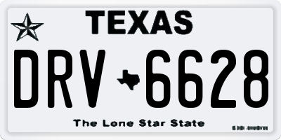 TX license plate DRV6628