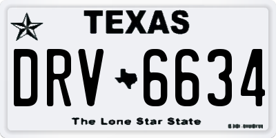 TX license plate DRV6634