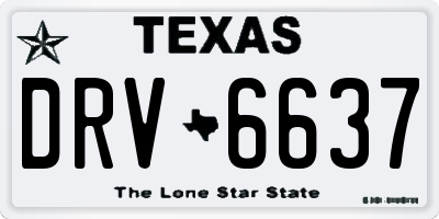 TX license plate DRV6637