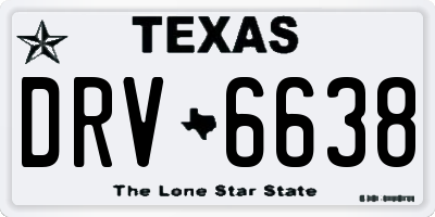 TX license plate DRV6638