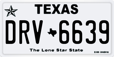 TX license plate DRV6639