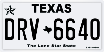 TX license plate DRV6640