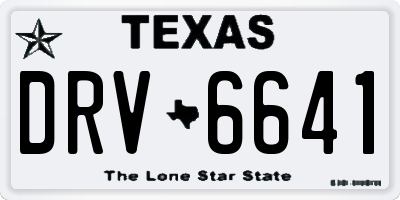 TX license plate DRV6641