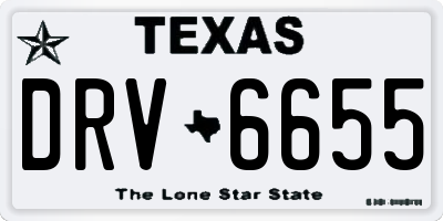 TX license plate DRV6655