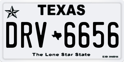 TX license plate DRV6656