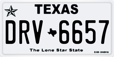 TX license plate DRV6657