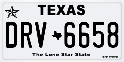 TX license plate DRV6658