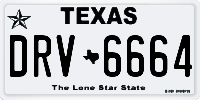 TX license plate DRV6664