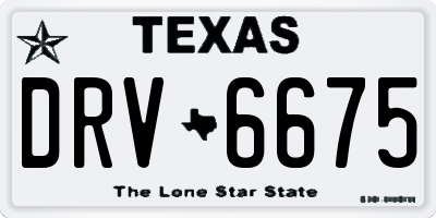 TX license plate DRV6675