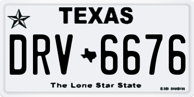 TX license plate DRV6676