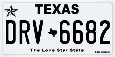 TX license plate DRV6682