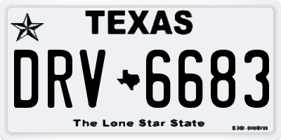 TX license plate DRV6683